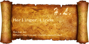 Herlinger Linda névjegykártya